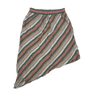 Kavu Women's Size XS Striped Trixie Skirt Pockets Asymmetrical Hem Rayon